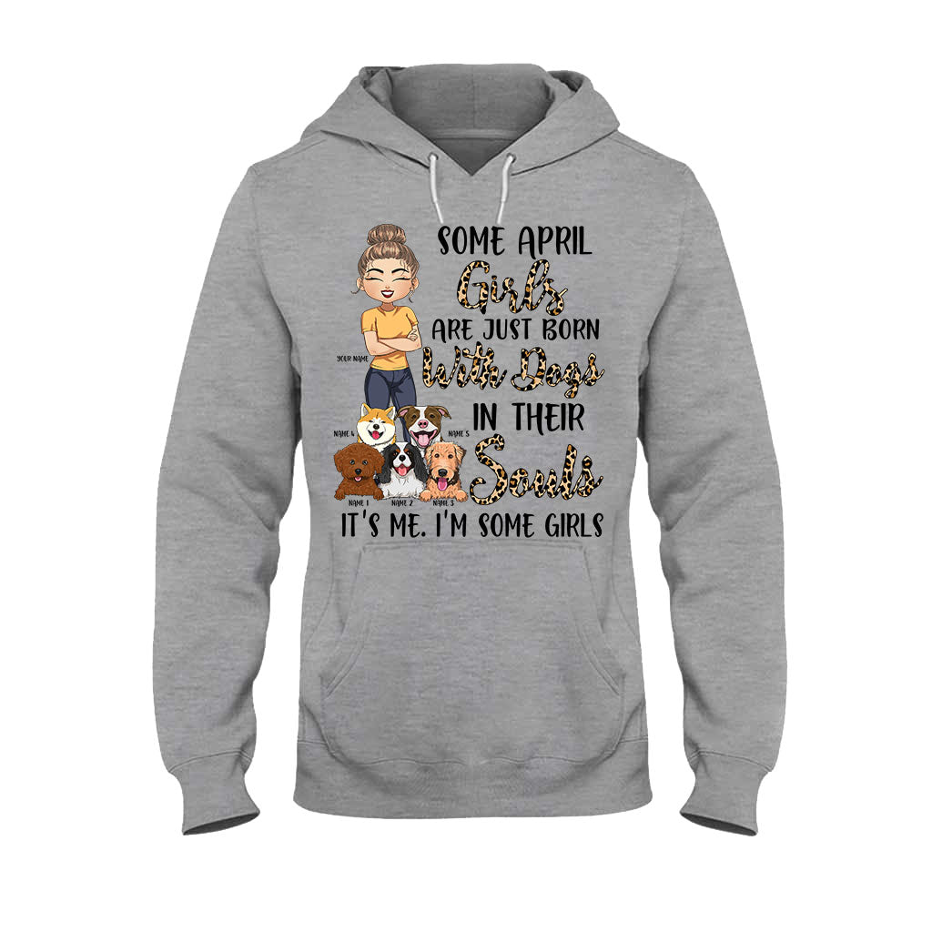 Mit Hunden im Herzen geboren – personalisiertes Hunde-T-Shirt und Hoodie