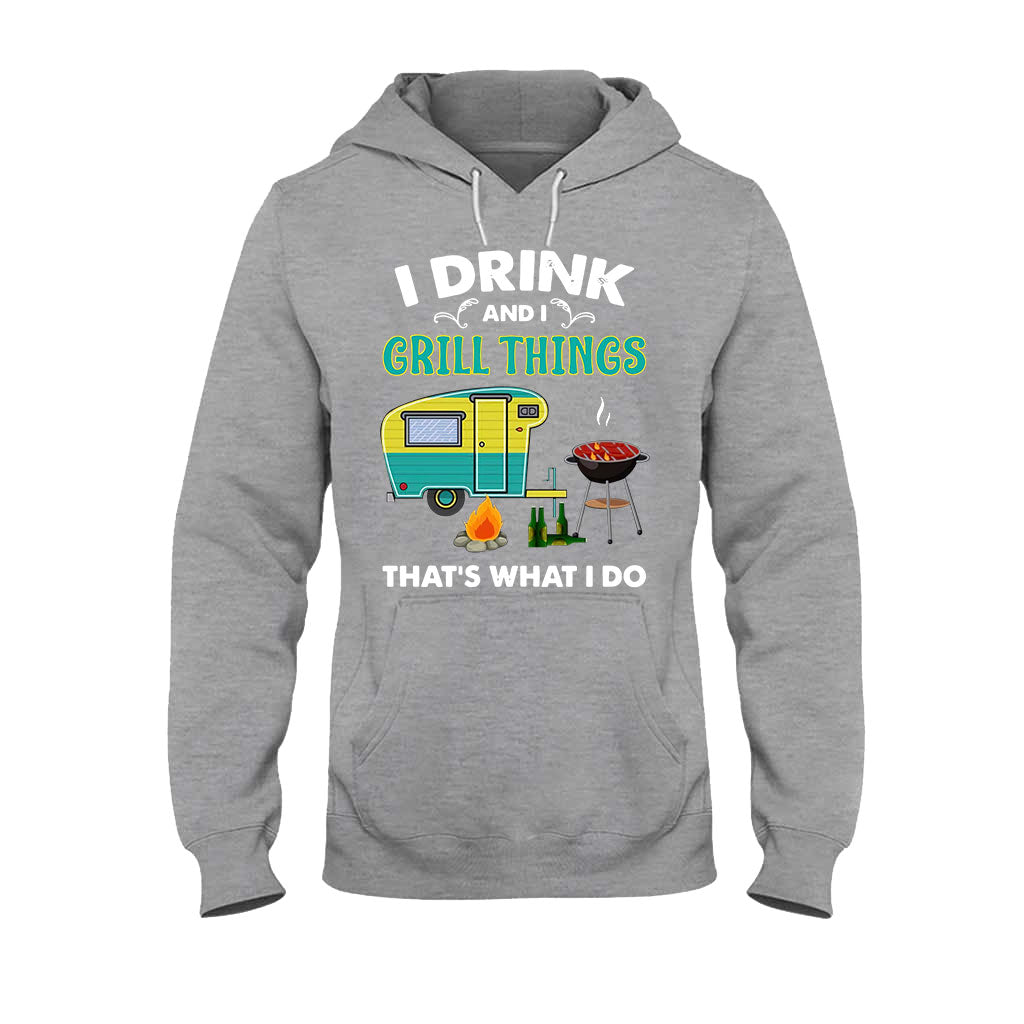 Ich trinke und grille – Camping-T-Shirt und Hoodie 112021