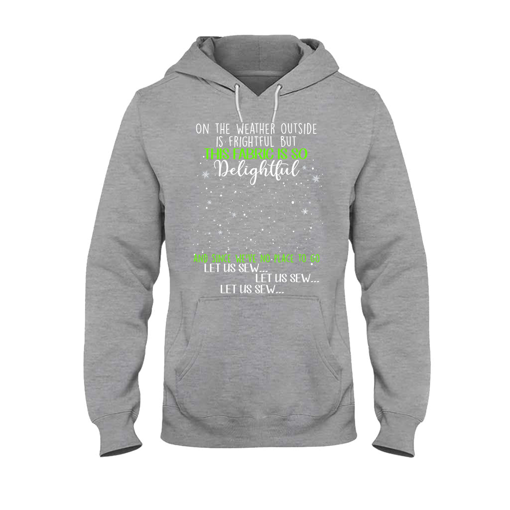 Draußen ist das Wetter grässlich – Personalisiertes Weihnachts-Näh-T-Shirt und Hoodie