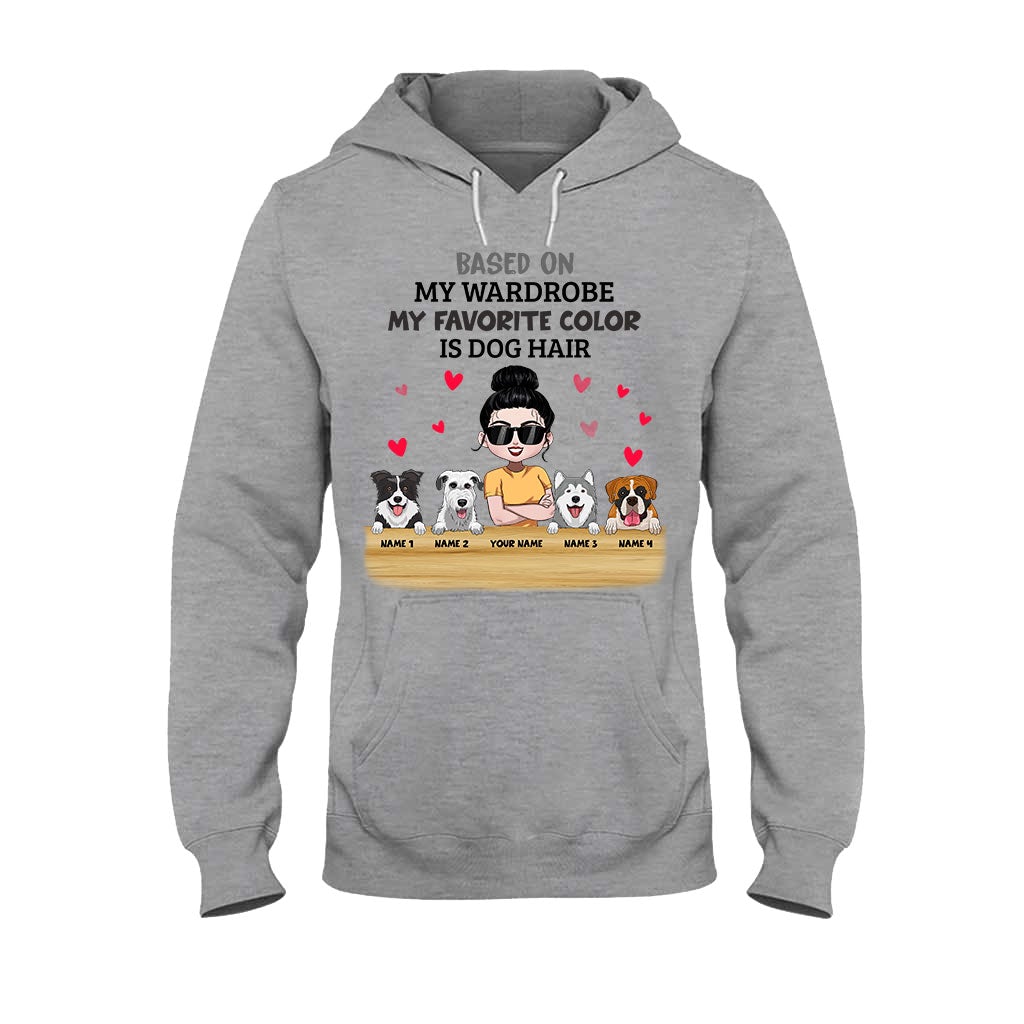 Meine Lieblingsfarbe ist Hundehaar – personalisiertes Hunde-T-Shirt und Hoodie
