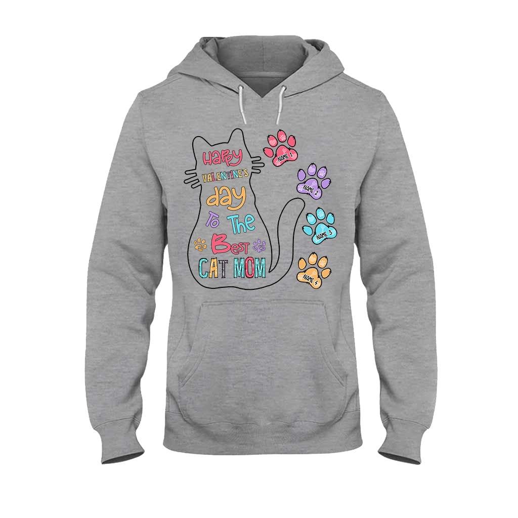 Katzenmama-Leben ist schöner mit Katzen – Personalisiertes Katzen-T-Shirt und Hoodie