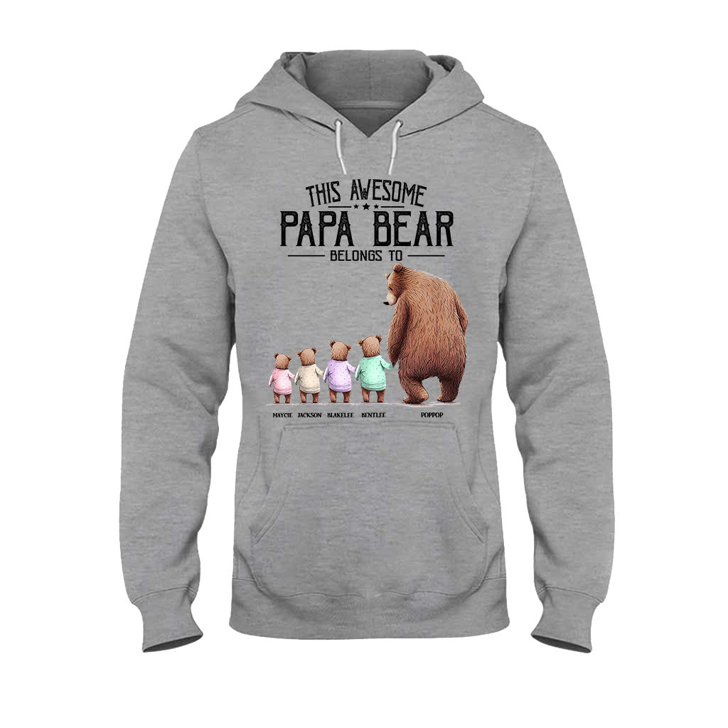 Dieser Papa Bär gehört zu – personalisiertes Opa-T-Shirt und Hoodie