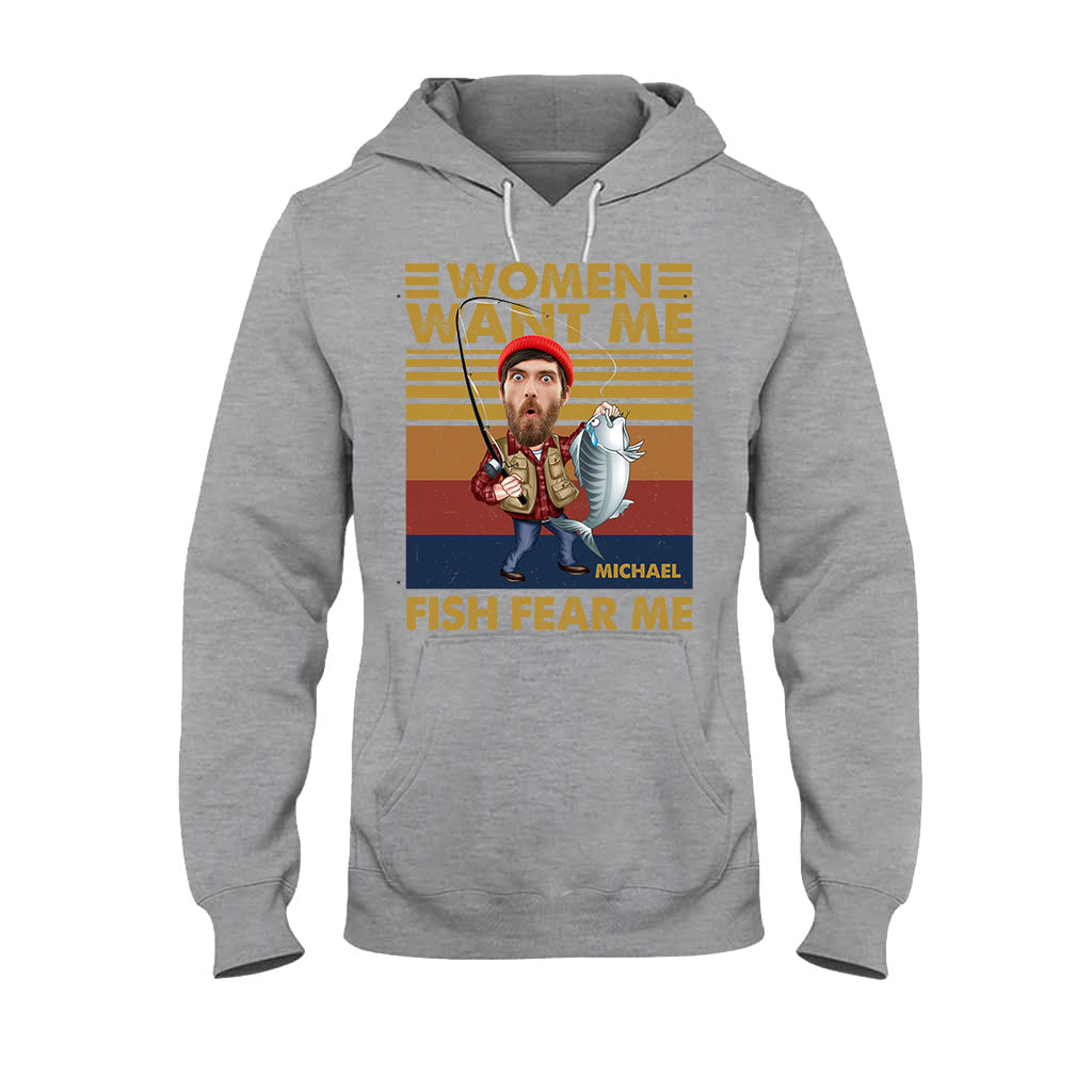 Woman Want Me, Fish Fear Me - Personalized Fishing T-shirt and Hoodie