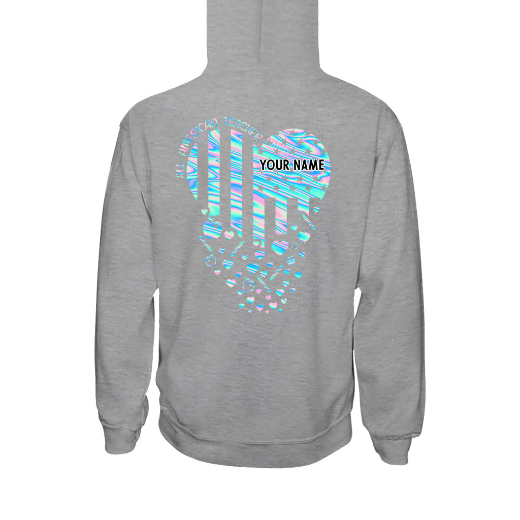 Stolze Lehrerin/Stolzer Lehrer – Personalisiertes T-Shirt und Hoodie zum Unabhängigkeitstag