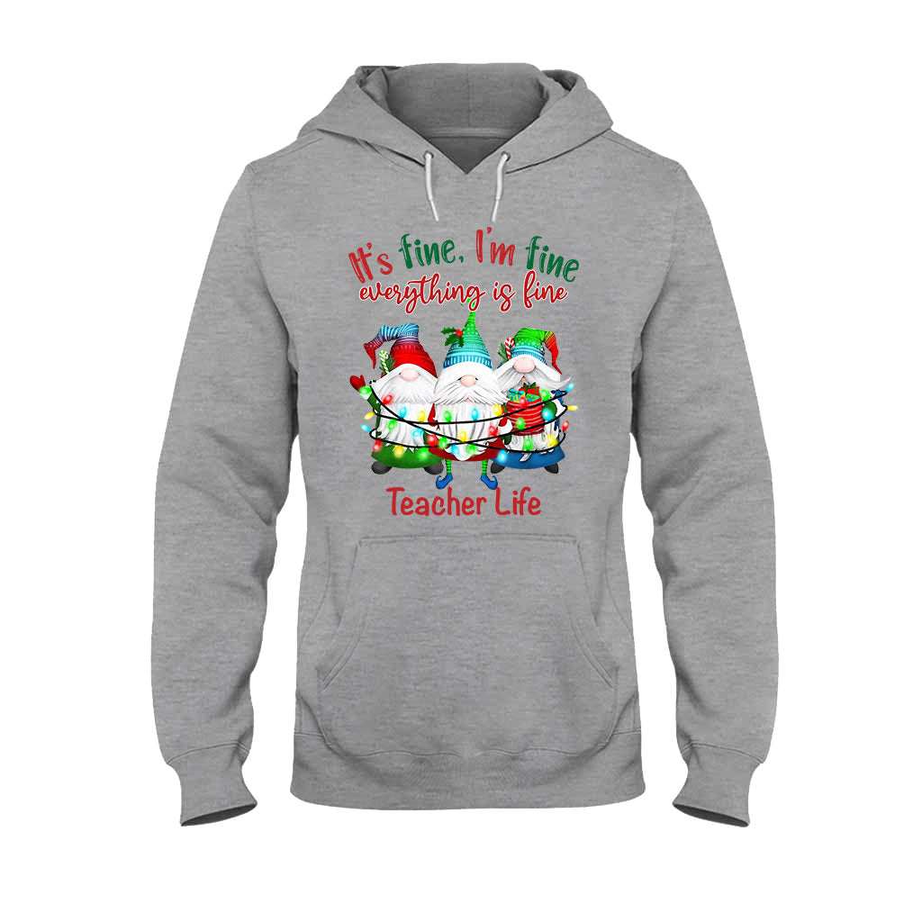 It's Fine Im Fine Everything Is Fine - Personalized Teacher T-shirt and Hoodie