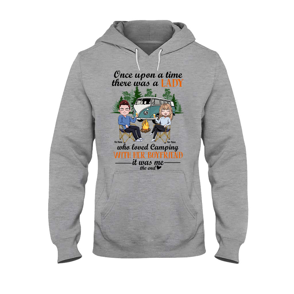 Once Upon A Time There Was A Lady - Personalized Camping Couple T-shirt and Hoodie