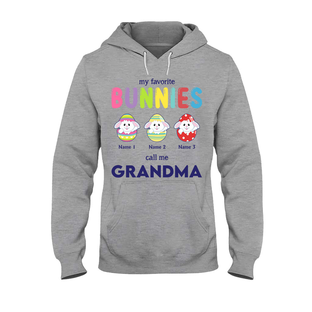 Meine Lieblingshasen nennen mich Oma – Personalisiertes Muttertags-Oster-T-Shirt und Hoodie