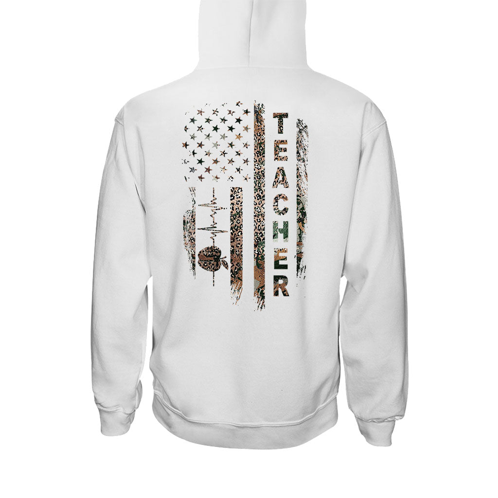 Lehren, Lieben, Inspirieren – Personalisiertes T-Shirt und Hoodie für Lehrer zum Unabhängigkeitstag