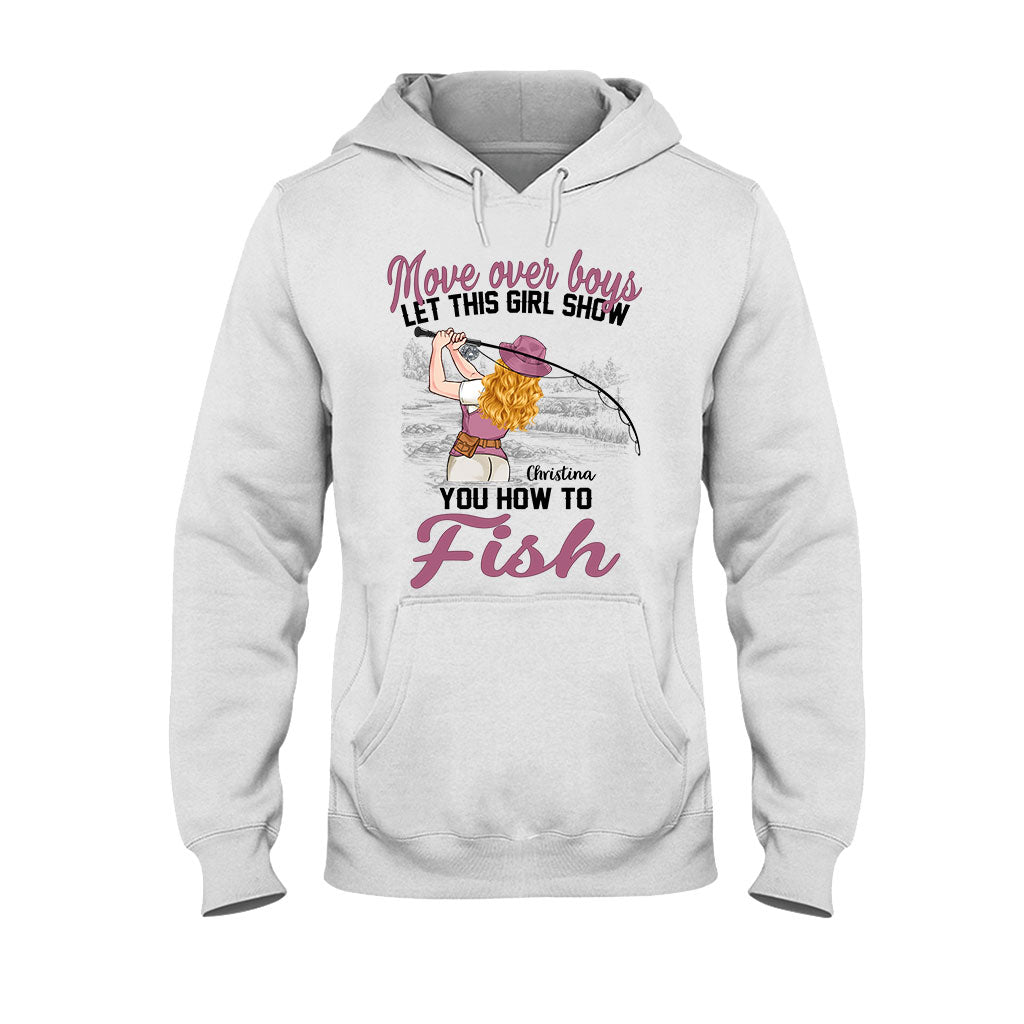 Platz da, Jungs! Dieses Mädchen zeigt euch, wie man angelt – personalisiertes Angel-T-Shirt und Hoodie