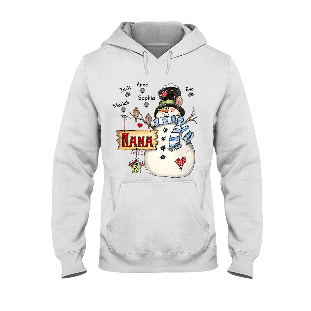 Nana Snowman – Personalisiertes Oma-T-Shirt und Hoodie