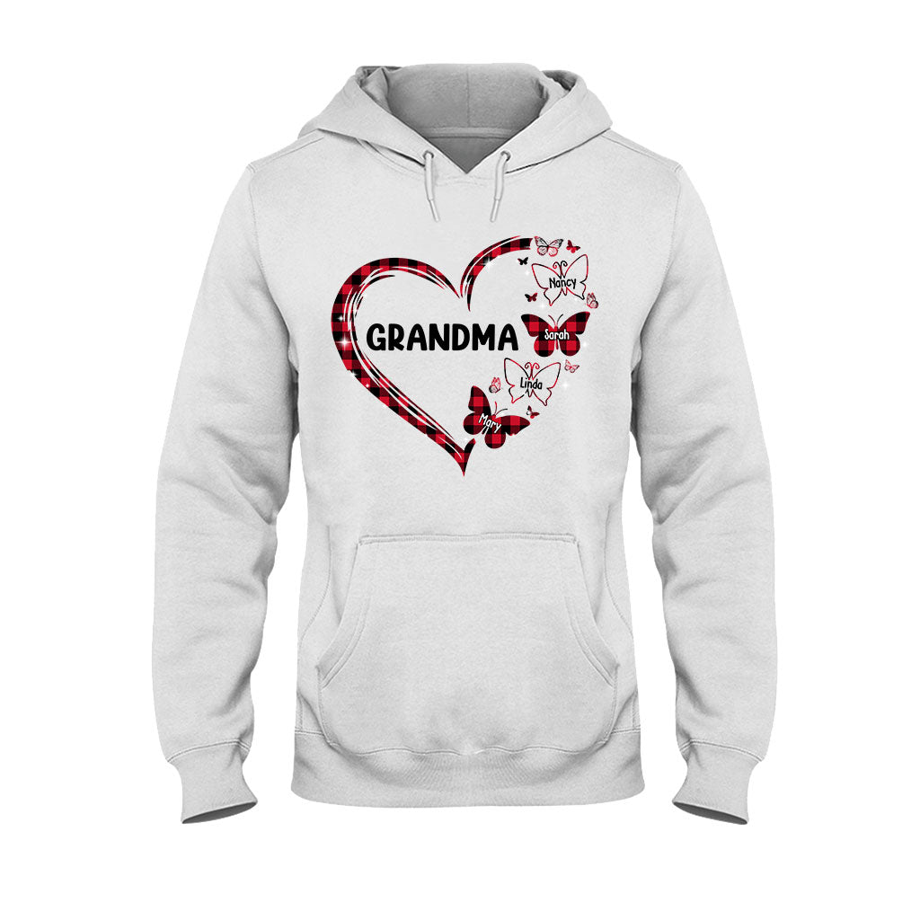 Oma Schmetterling – Geschenk für Oma und Mama – Personalisiertes T-Shirt und Hoodie