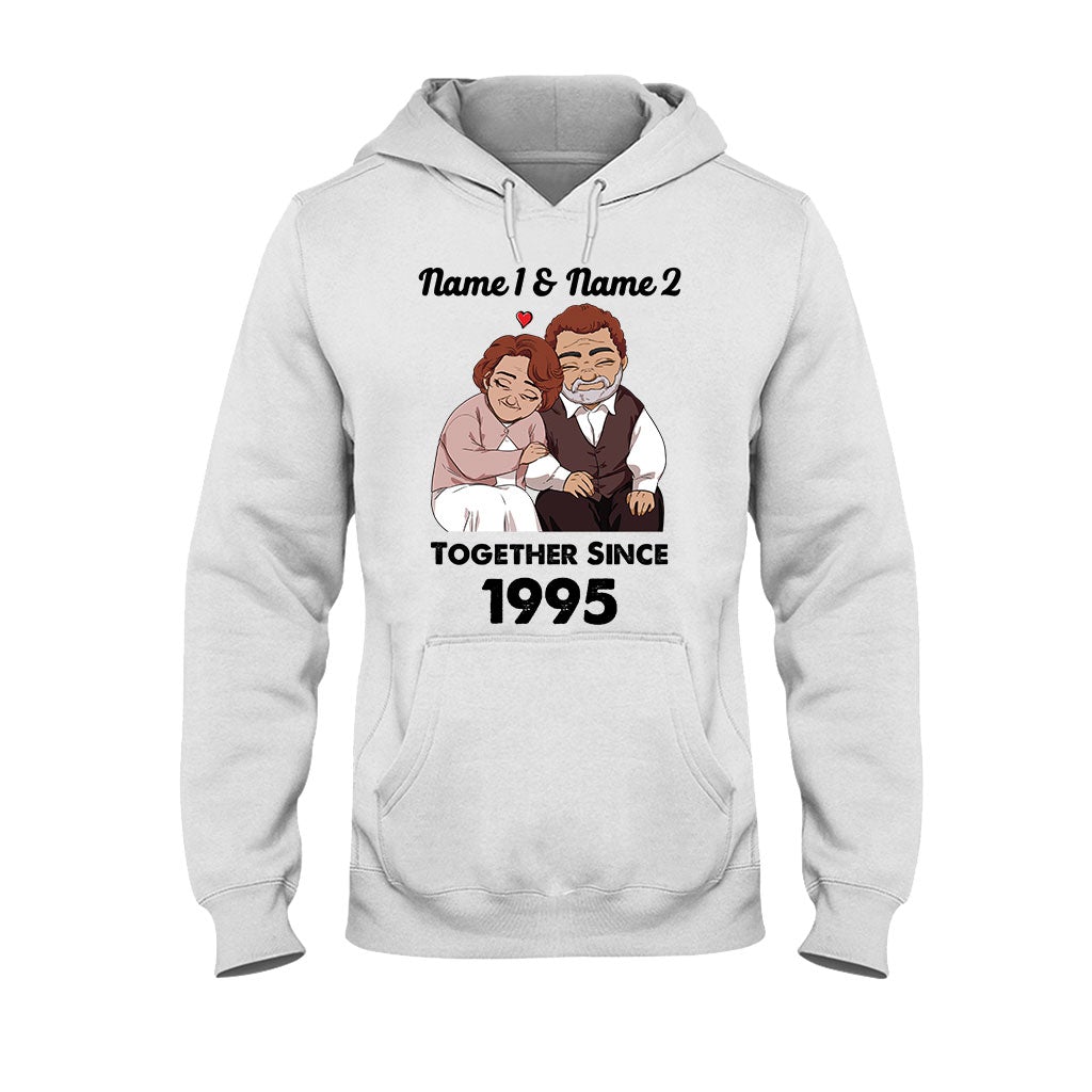 Seit jeher ein Ehepaar – personalisiertes Partner-T-Shirt und Hoodie