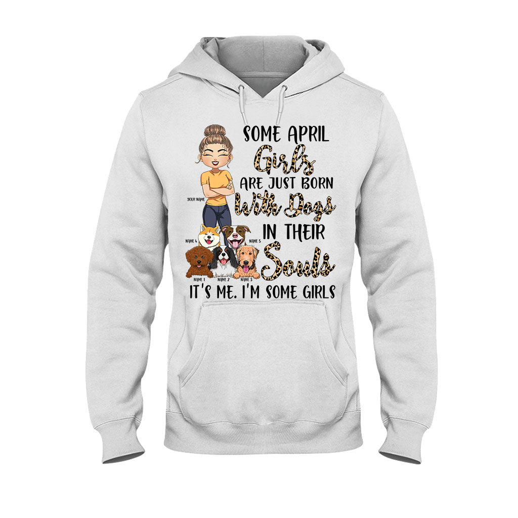 Mit Hunden im Herzen geboren – personalisiertes Hunde-T-Shirt und Hoodie