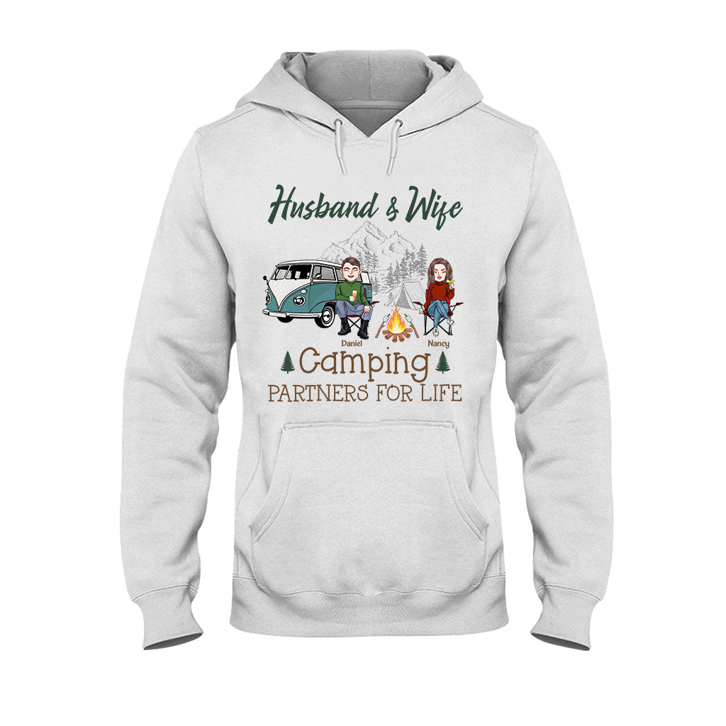 Camping-Paar fürs Leben – Personalisiertes Camping-T-Shirt und Hoodie für Paare
