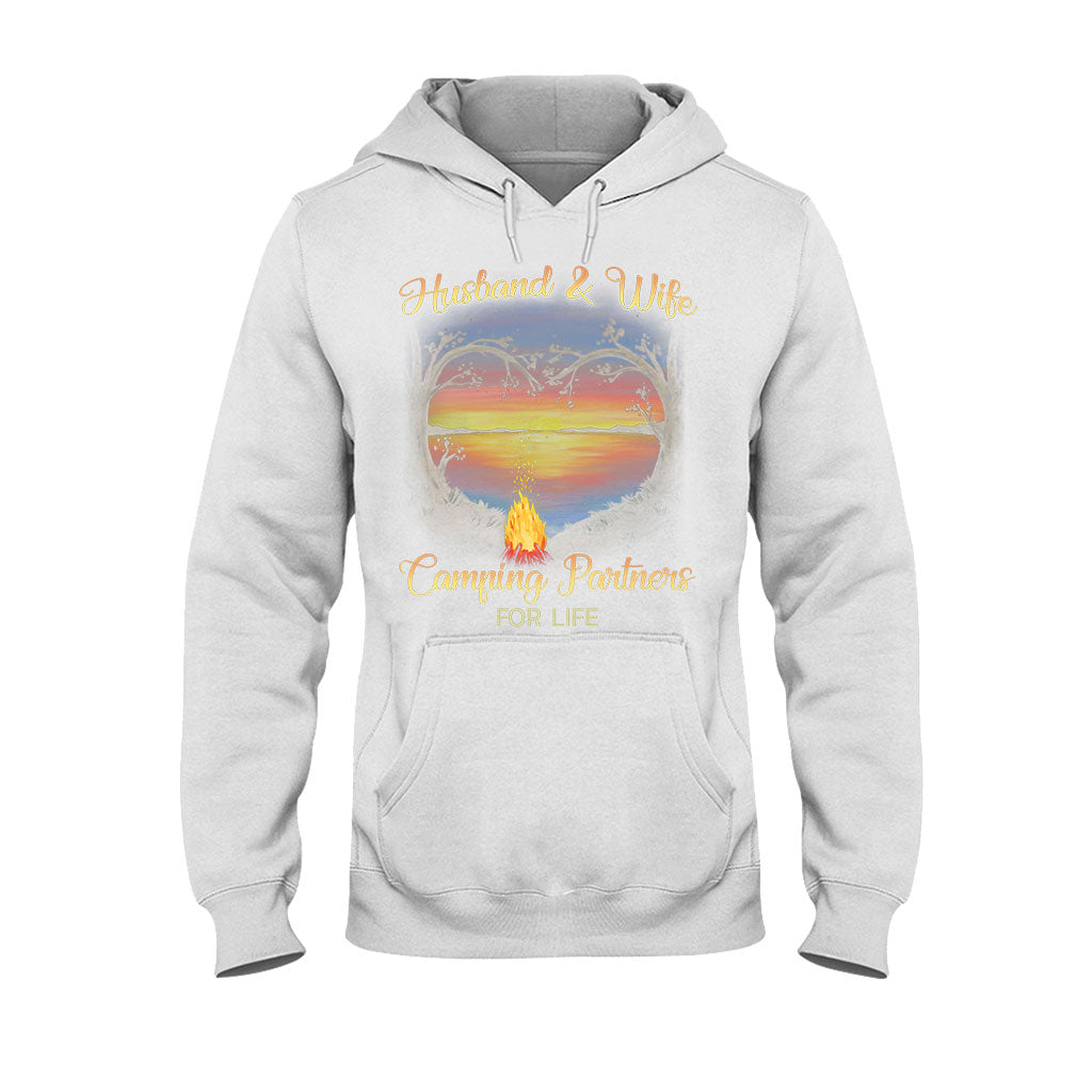 Husband And Wife Camping Partners For Life - T-shirt and Hoodie 1121