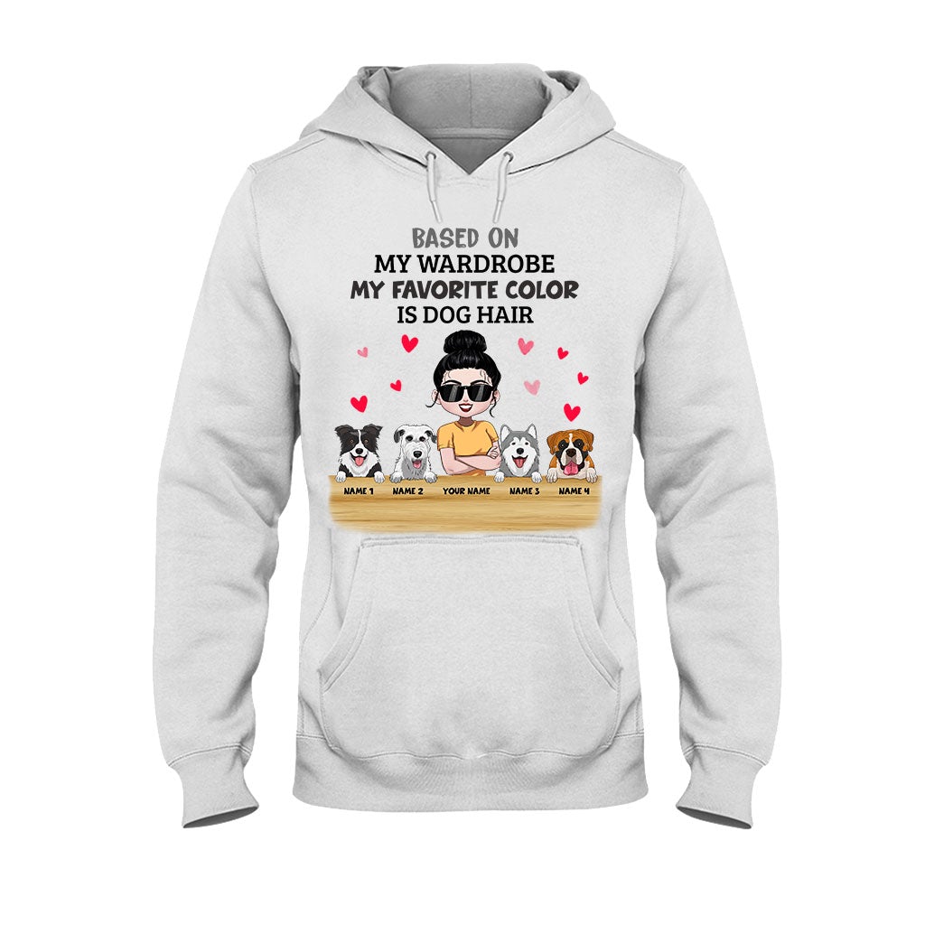 Meine Lieblingsfarbe ist Hundehaar – personalisiertes Hunde-T-Shirt und Hoodie