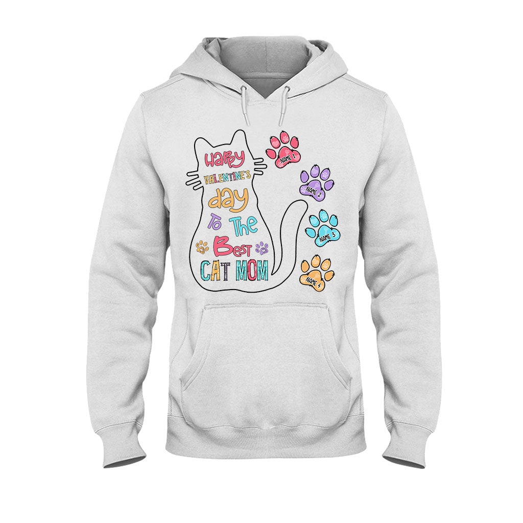 Katzenmama-Leben ist schöner mit Katzen – Personalisiertes Katzen-T-Shirt und Hoodie