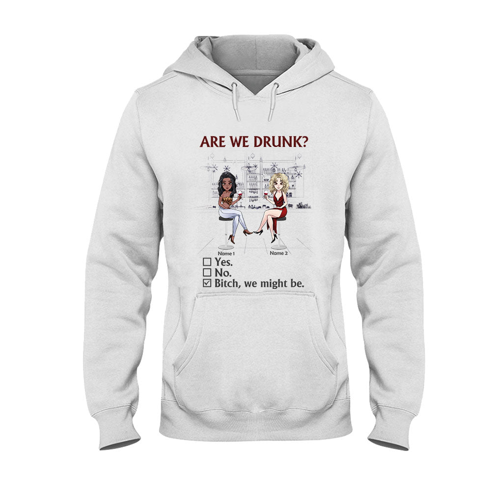 Sind wir betrunken? – Personalisiertes Bestie-T-Shirt und Hoodie