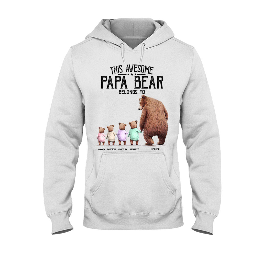 Dieser Papa Bär gehört zu – personalisiertes Opa-T-Shirt und Hoodie