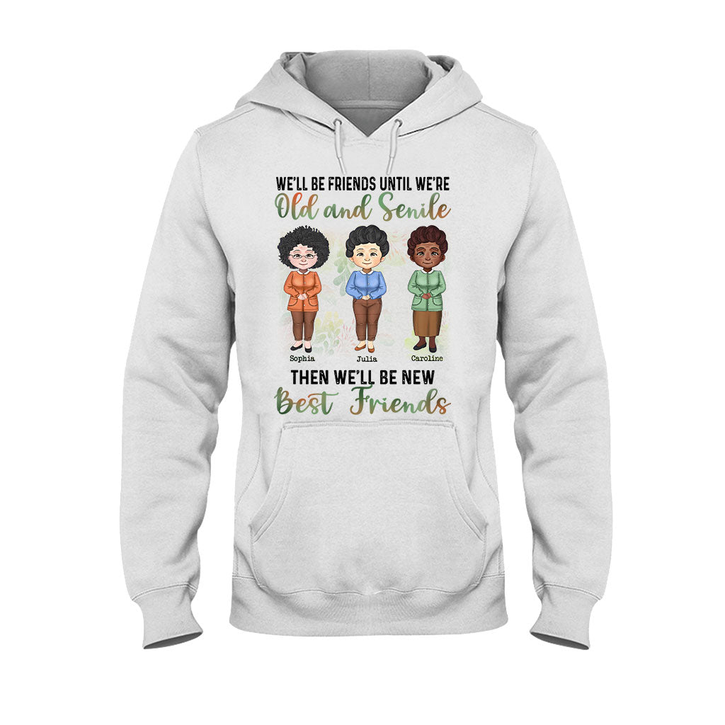 Wir bleiben Freunde bis ins hohe Alter – personalisiertes Bestie-T-Shirt und Hoodie
