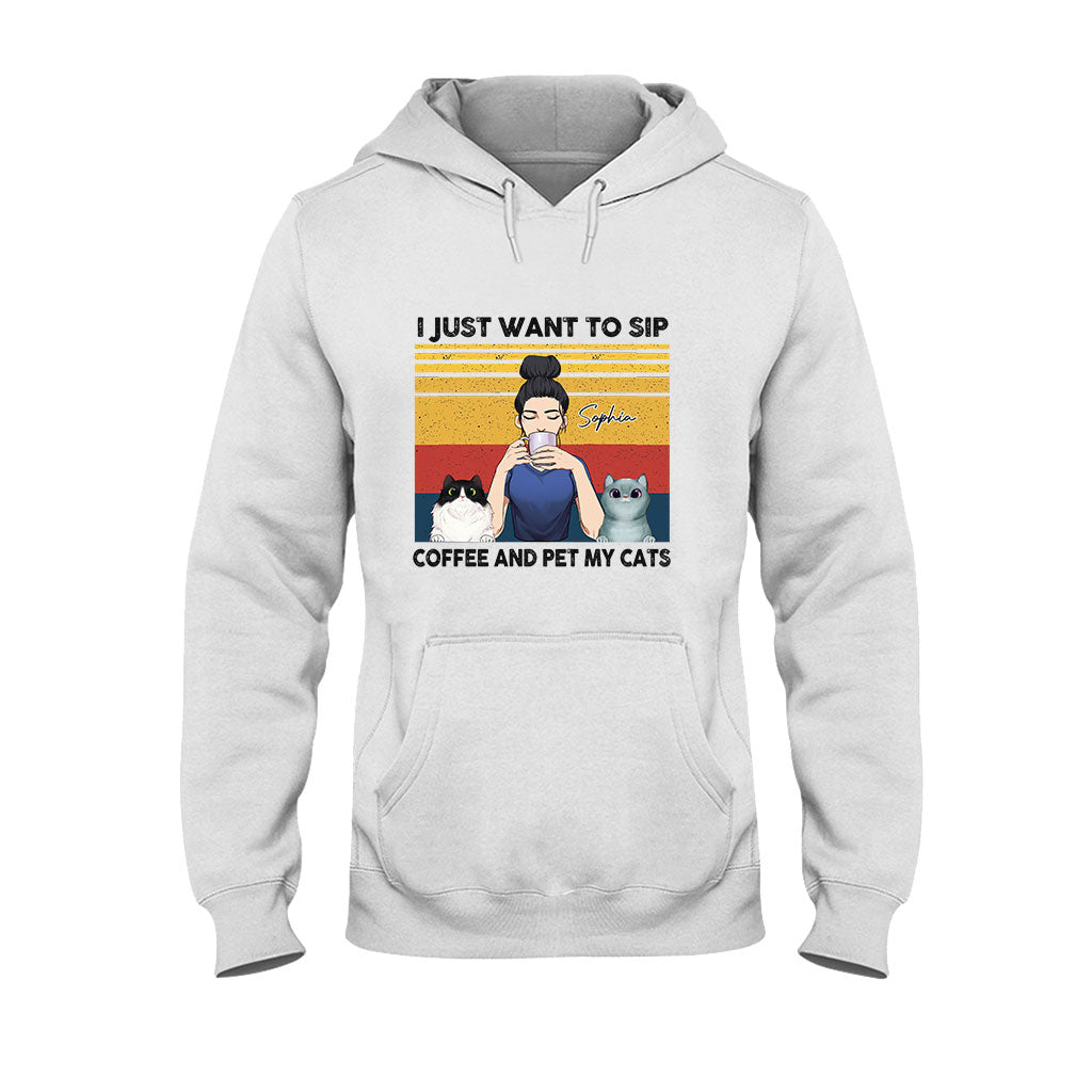 Cat Mom Coffee – Personalisiertes Katzen-T-Shirt und Hoodie