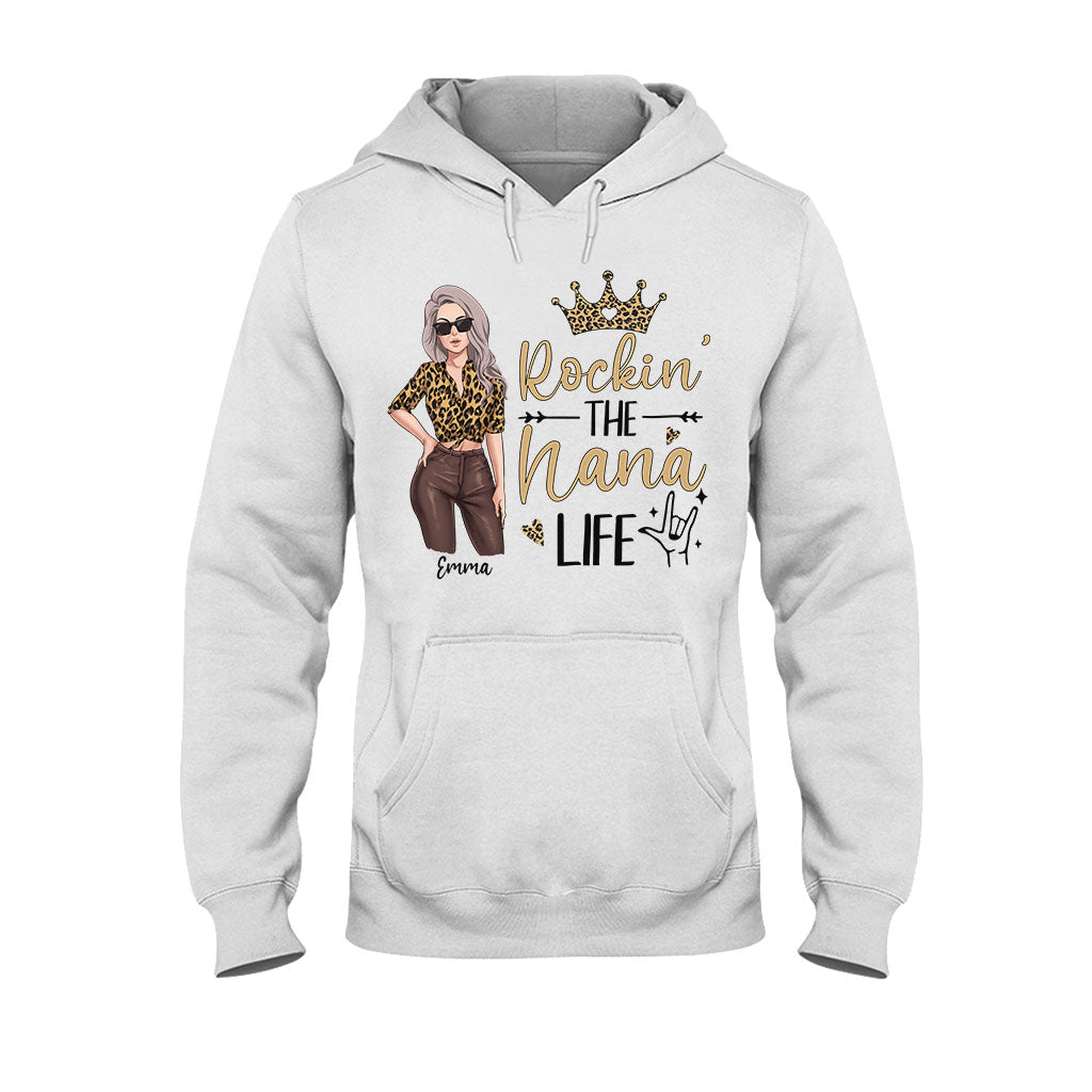 Das Oma-Leben rocken – personalisiertes Muttertags-T-Shirt und Hoodie für Omas