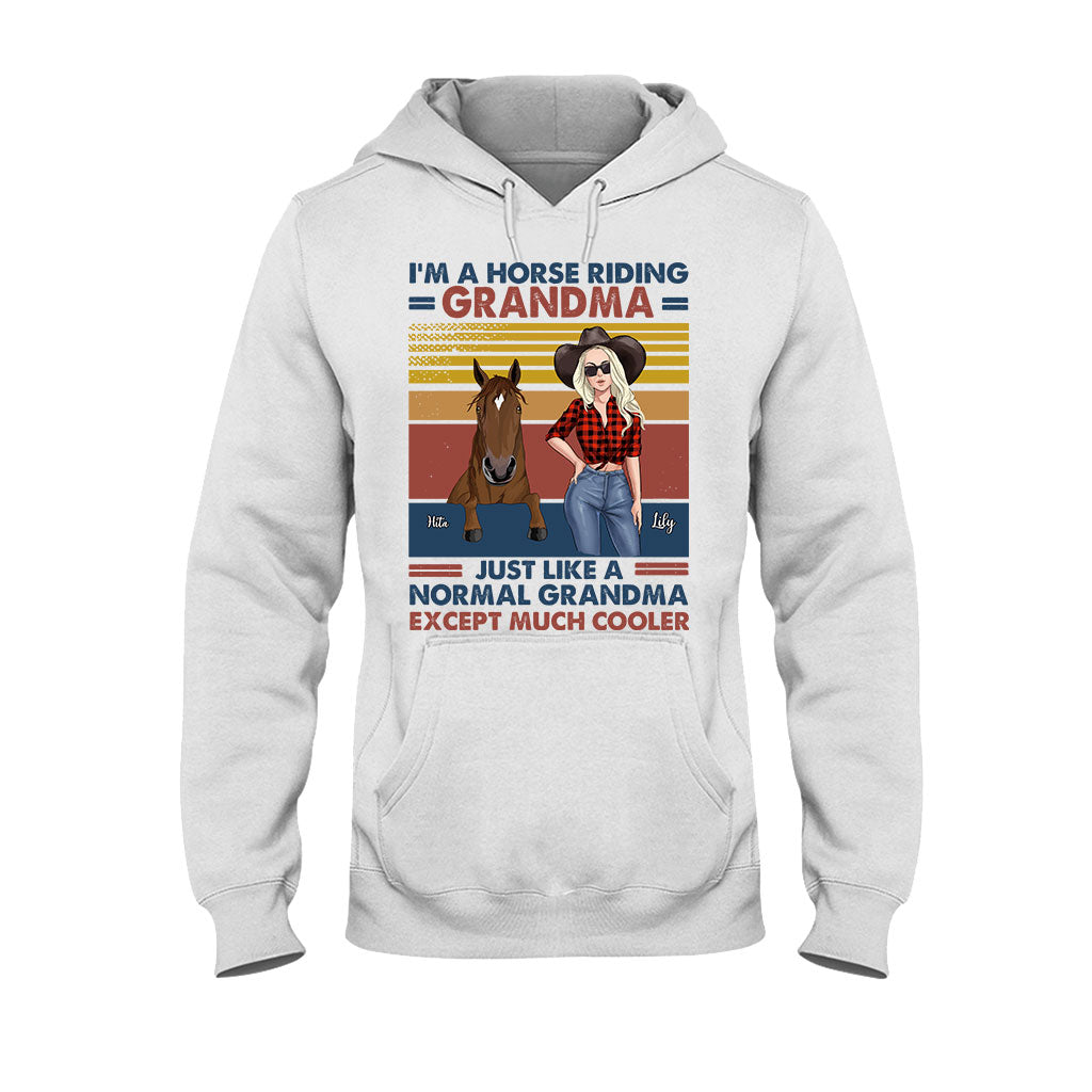 Horse Riding Grandma - Personalized Mother's Day Grandma T-shirt and Hoodie