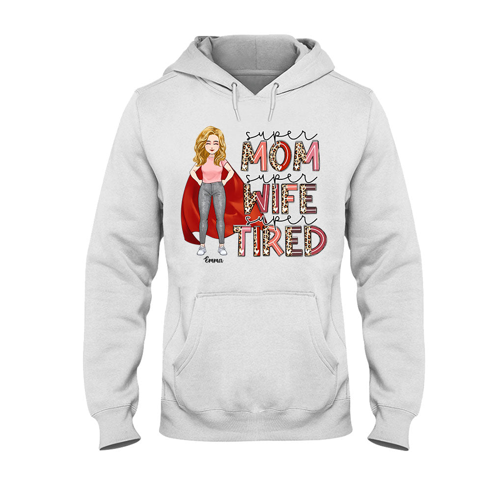 Supermama, Superfrau, Supermüde – Personalisiertes Muttertags-T-Shirt und Hoodie