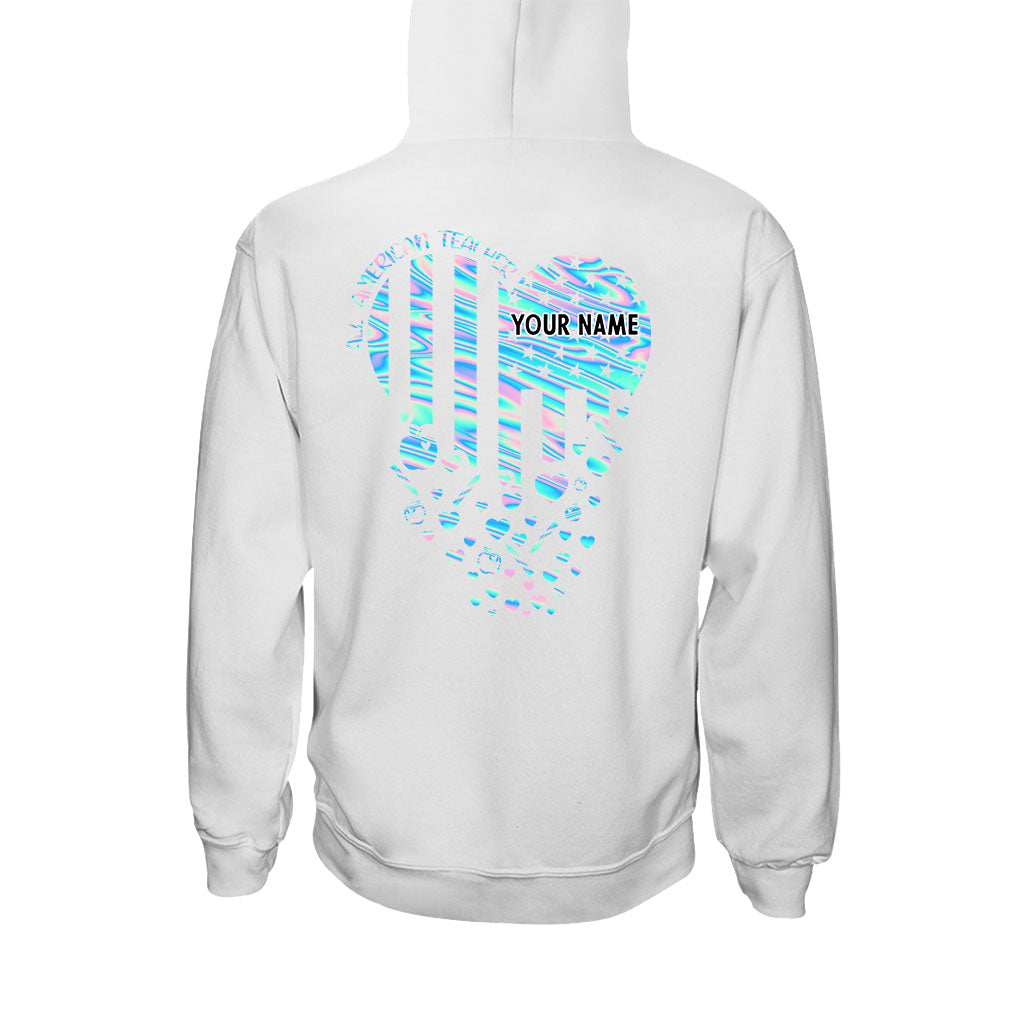 Stolze Lehrerin/Stolzer Lehrer – Personalisiertes T-Shirt und Hoodie zum Unabhängigkeitstag