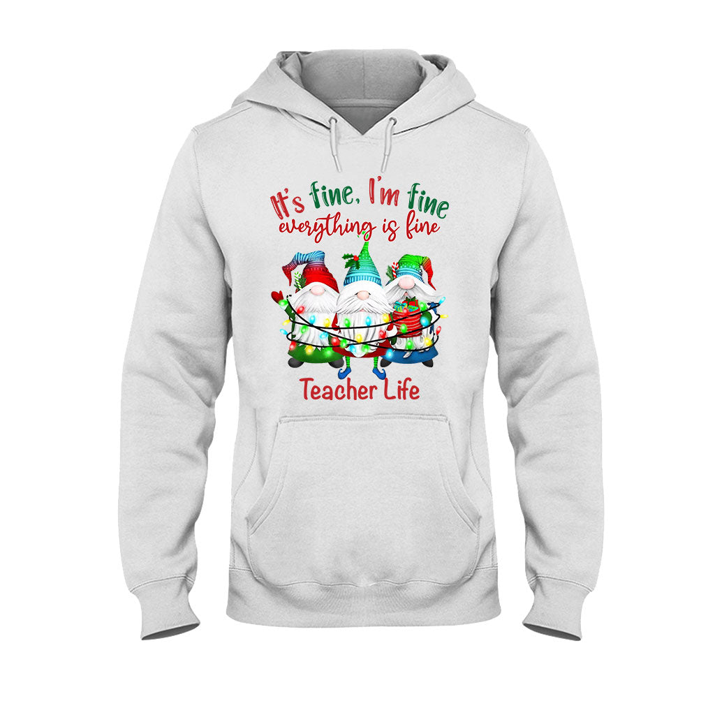 It's Fine Im Fine Everything Is Fine - Personalized Teacher T-shirt and Hoodie