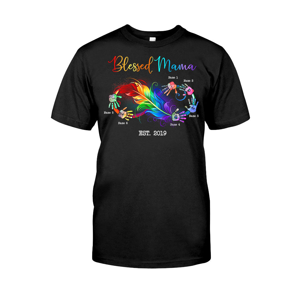 Gesegnete Mama – Geschenk für Mama und Oma – Personalisiertes T-Shirt und Hoodie