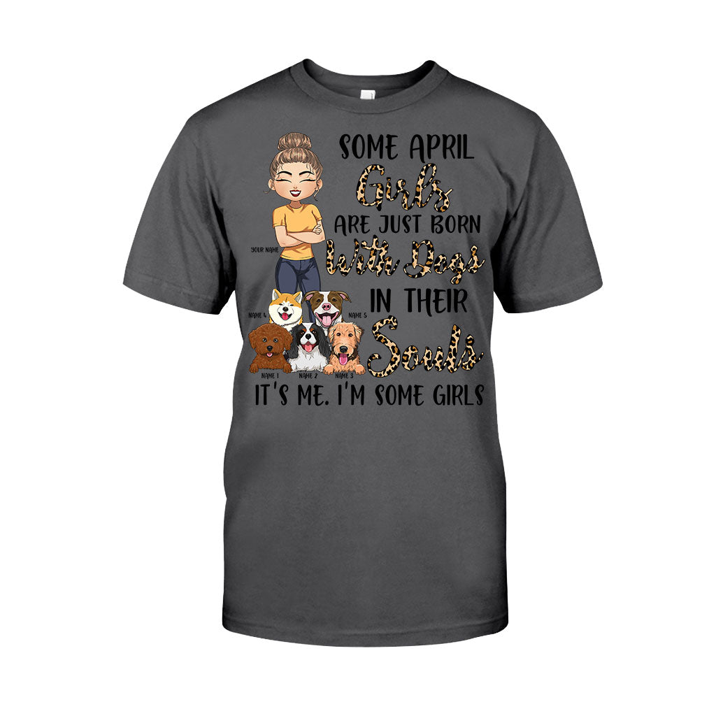 Mit Hunden im Herzen geboren – personalisiertes Hunde-T-Shirt und Hoodie