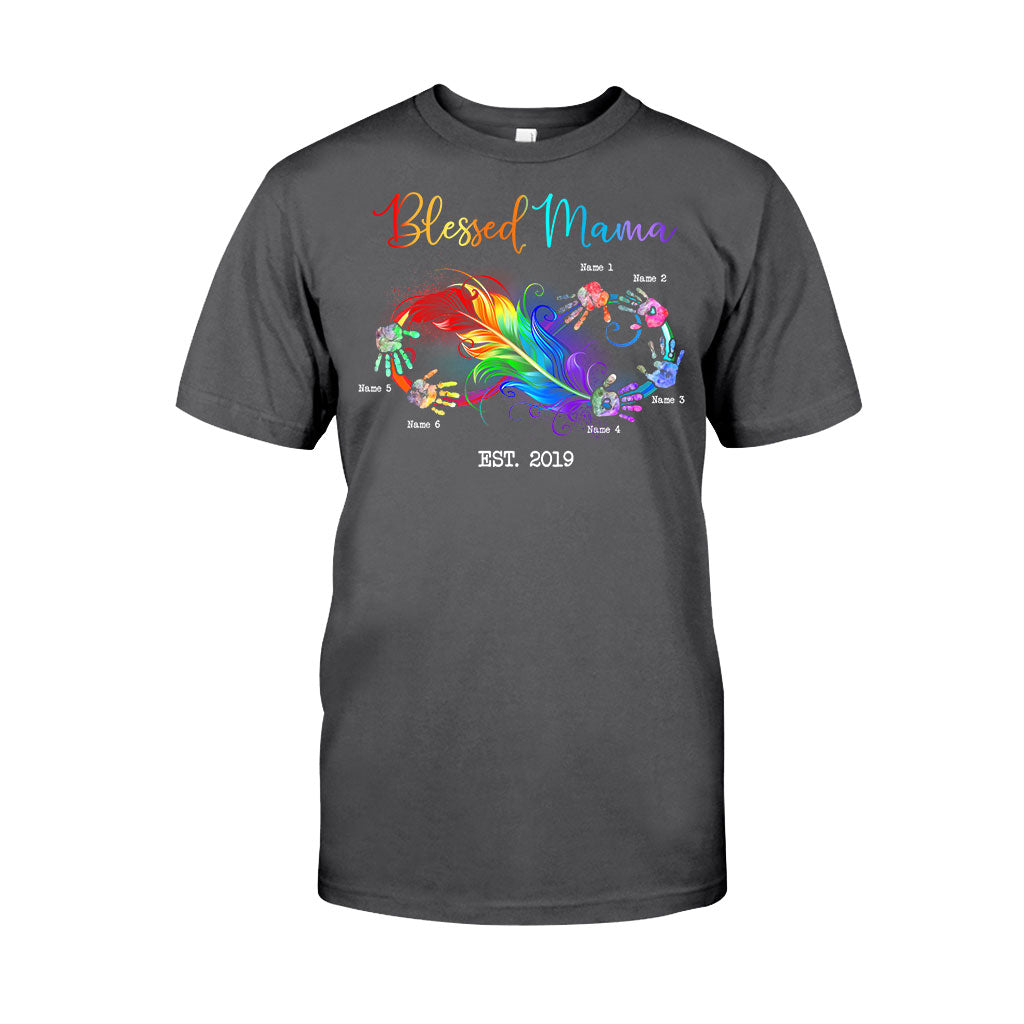 Gesegnete Mama – Geschenk für Mama und Oma – Personalisiertes T-Shirt und Hoodie