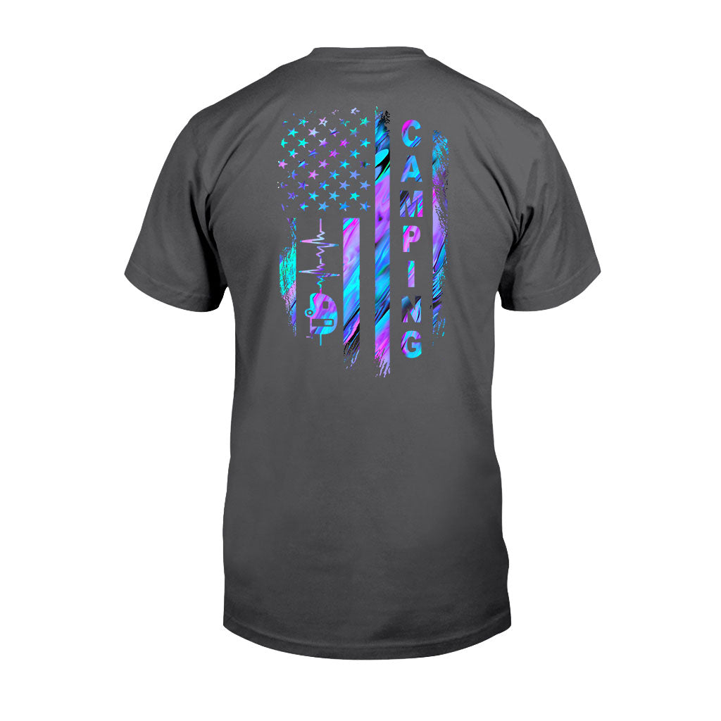 Campingflagge – Hologramm-T-Shirt und Hoodie 1121