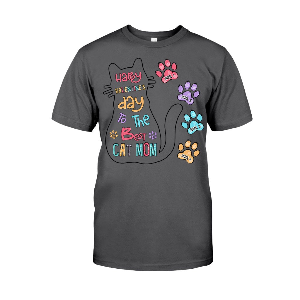 Katzenmama-Leben ist schöner mit Katzen – Personalisiertes Katzen-T-Shirt und Hoodie