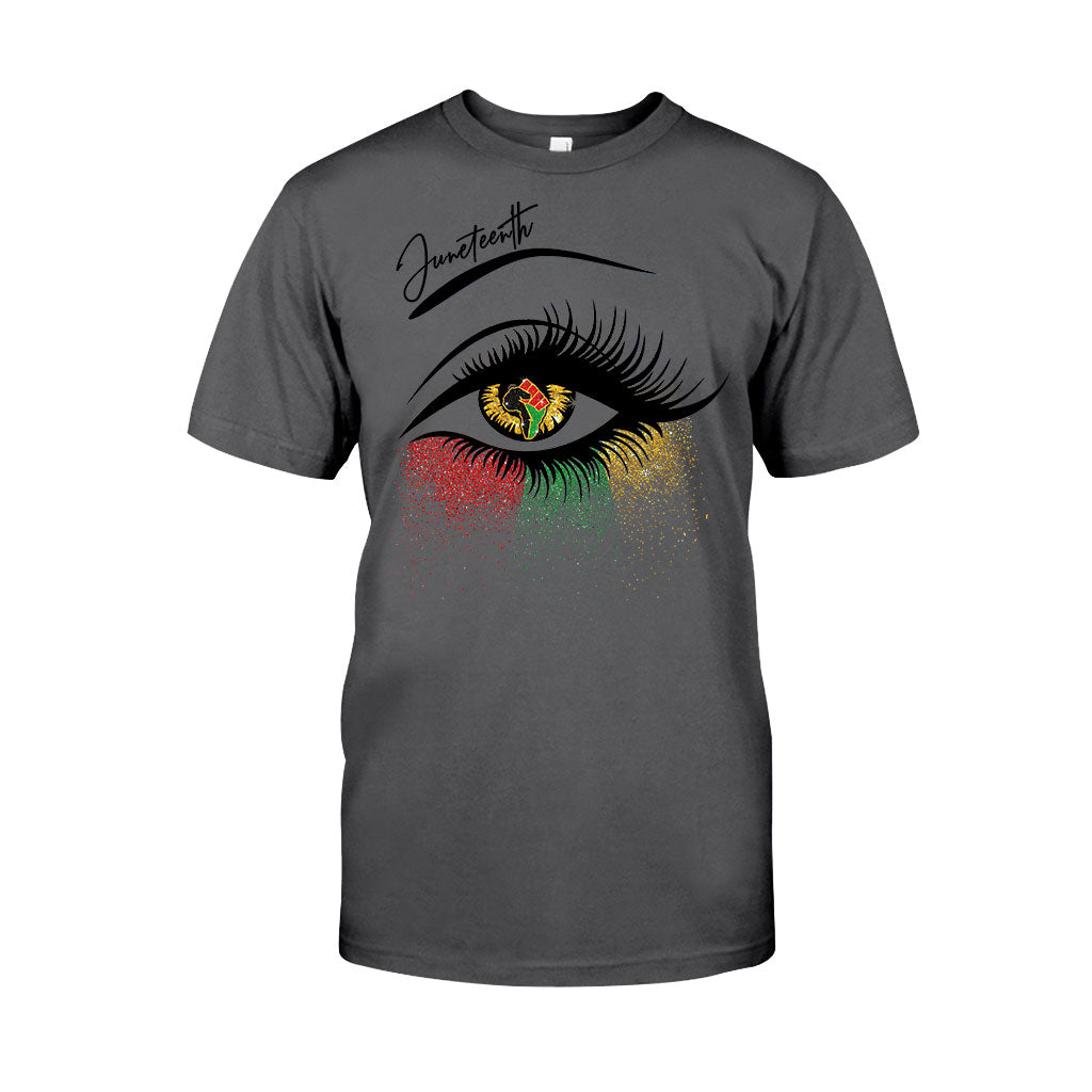 Juneteenth – T-Shirt und Hoodie für Afroamerikaner mit Glitzer-Imitat 112021