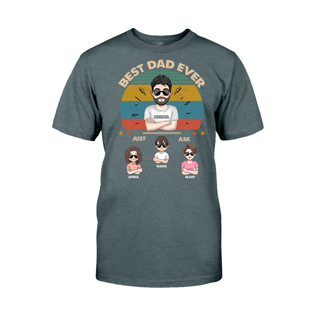 Bester Papa aller Zeiten – Geschenk für Papa, Mama, Opa, Oma, Großvater – Personalisiertes T-Shirt und Hoodie