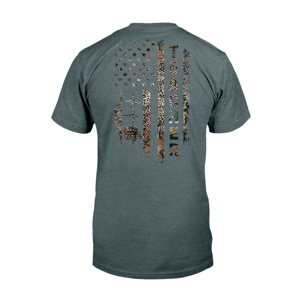 Lehren, Lieben, Inspirieren – Personalisiertes T-Shirt und Hoodie für Lehrer zum Unabhängigkeitstag