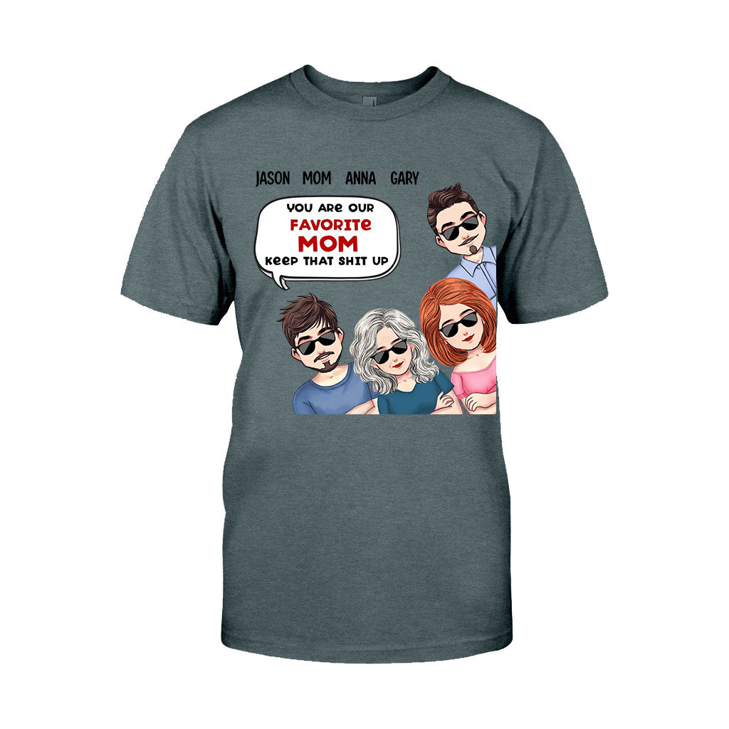 Du bist unsere Lieblingsmama – Personalisiertes Muttertags-T-Shirt und Hoodie