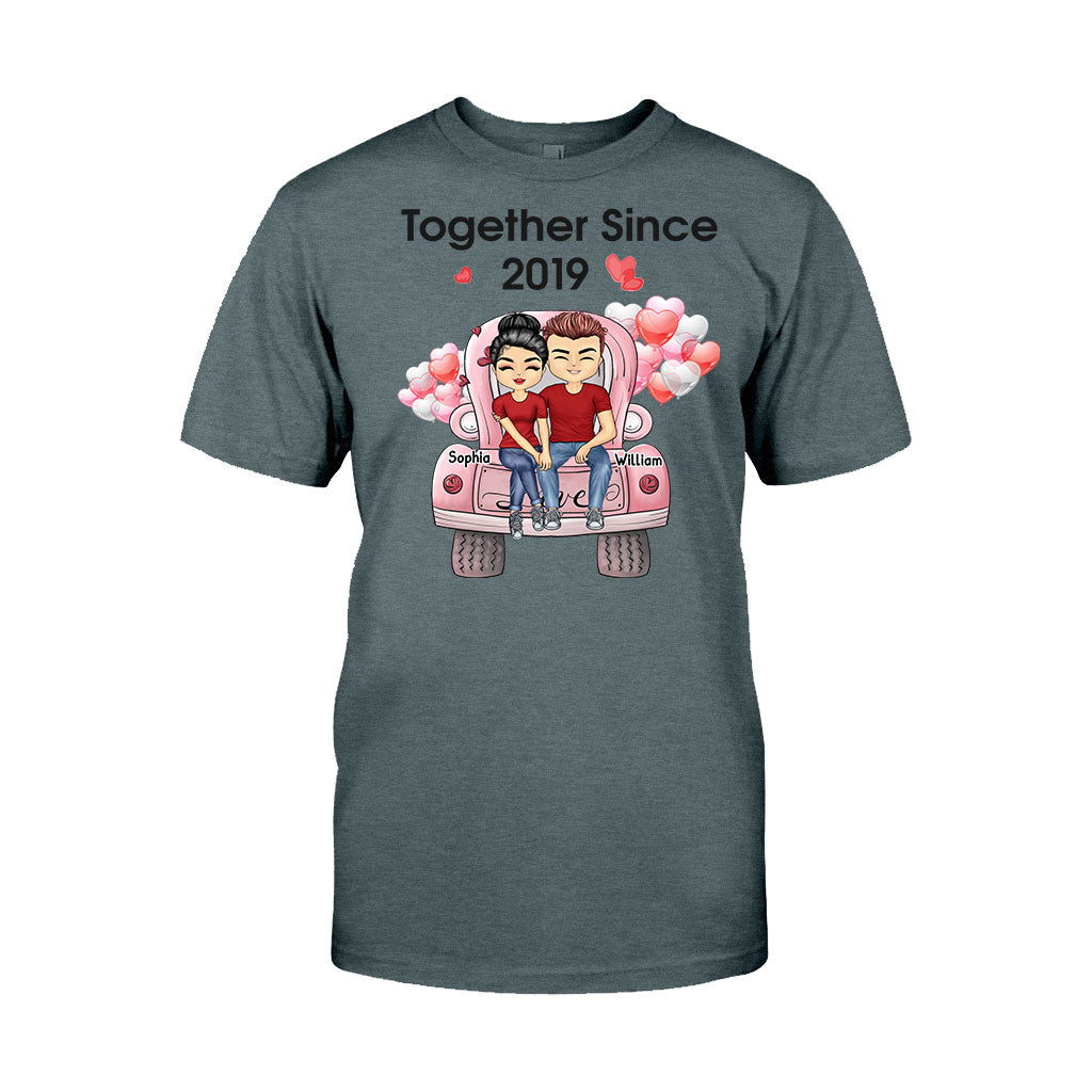 Gemeinsam seit – Personalisiertes Partner-T-Shirt und Hoodie