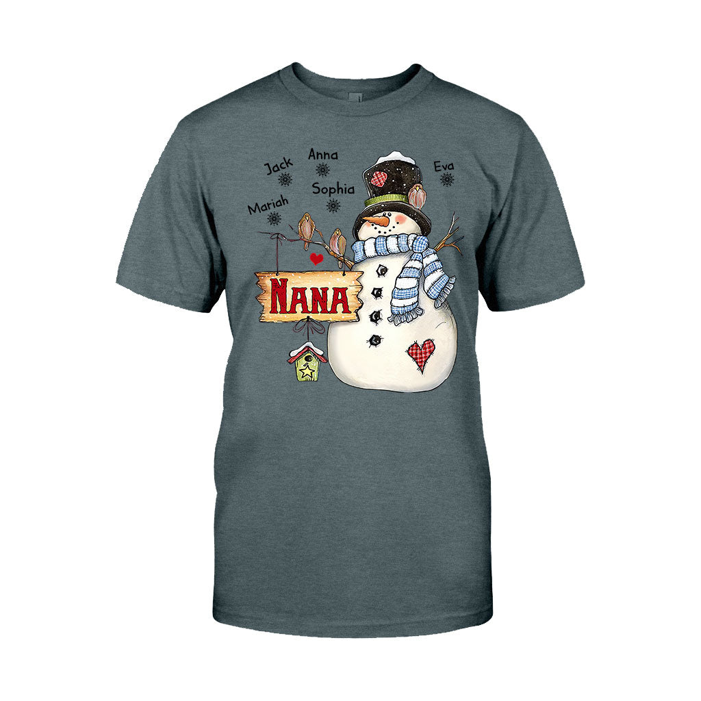 Nana Snowman – Personalisiertes Oma-T-Shirt und Hoodie