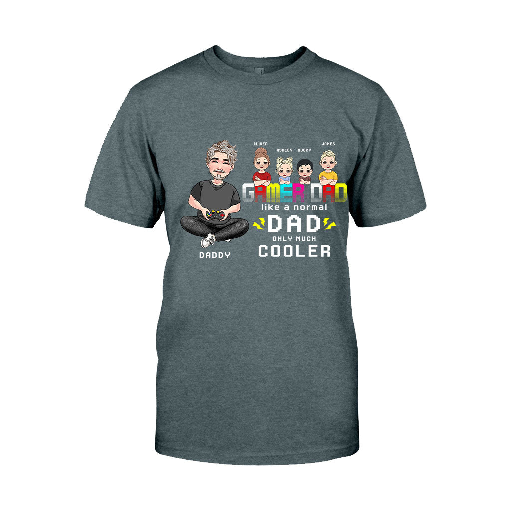 Gamer-Papa – Personalisiertes Videospiel-T-Shirt und Hoodie