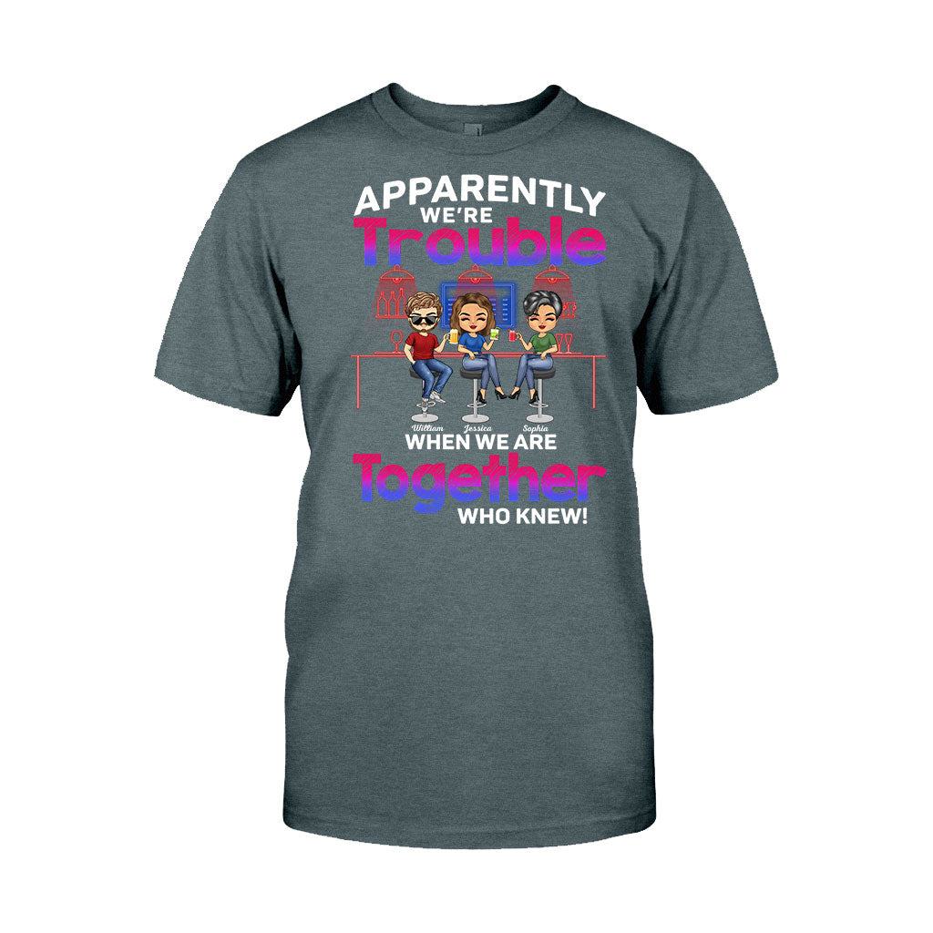 Offenbar sind wir zusammen nur Ärger – wer hätte das gedacht? – Personalisiertes Bestie-T-Shirt und Hoodie