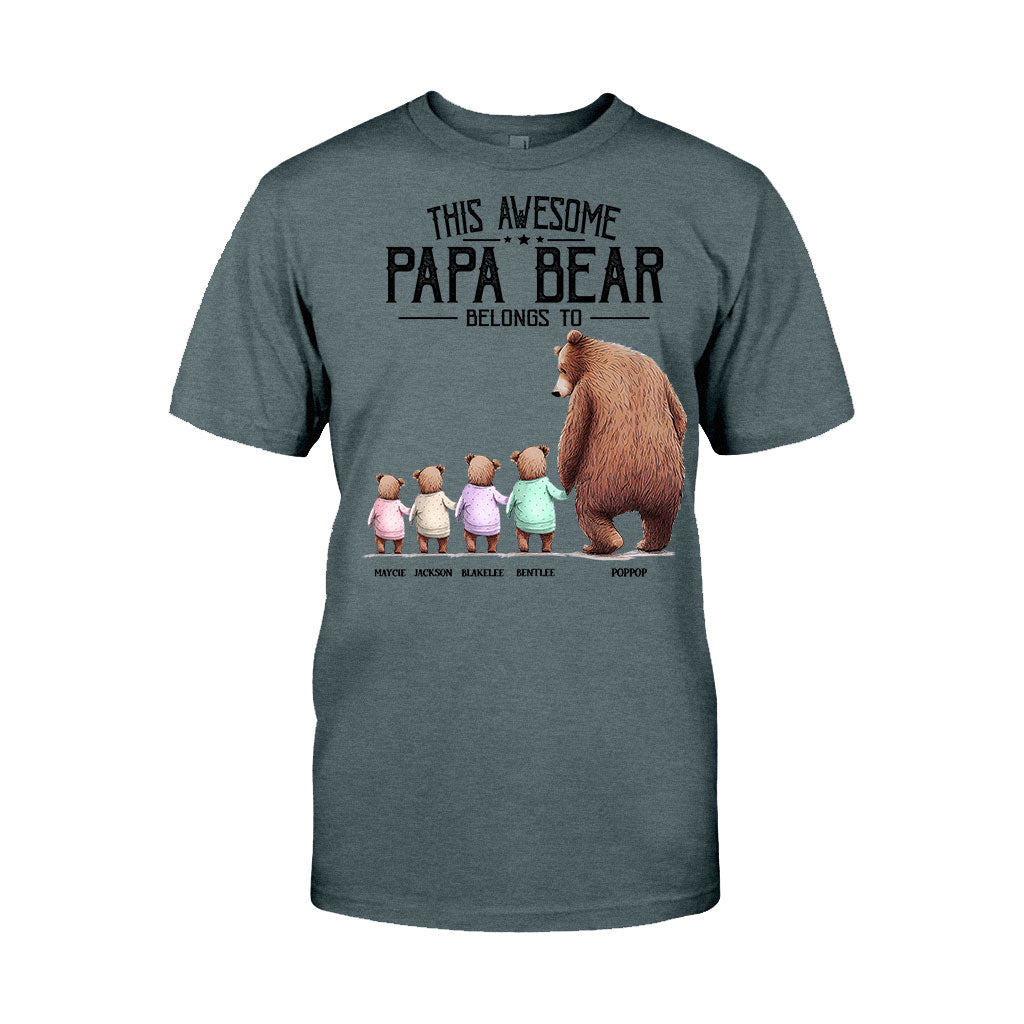 Dieser Papa Bär gehört zu – personalisiertes Opa-T-Shirt und Hoodie