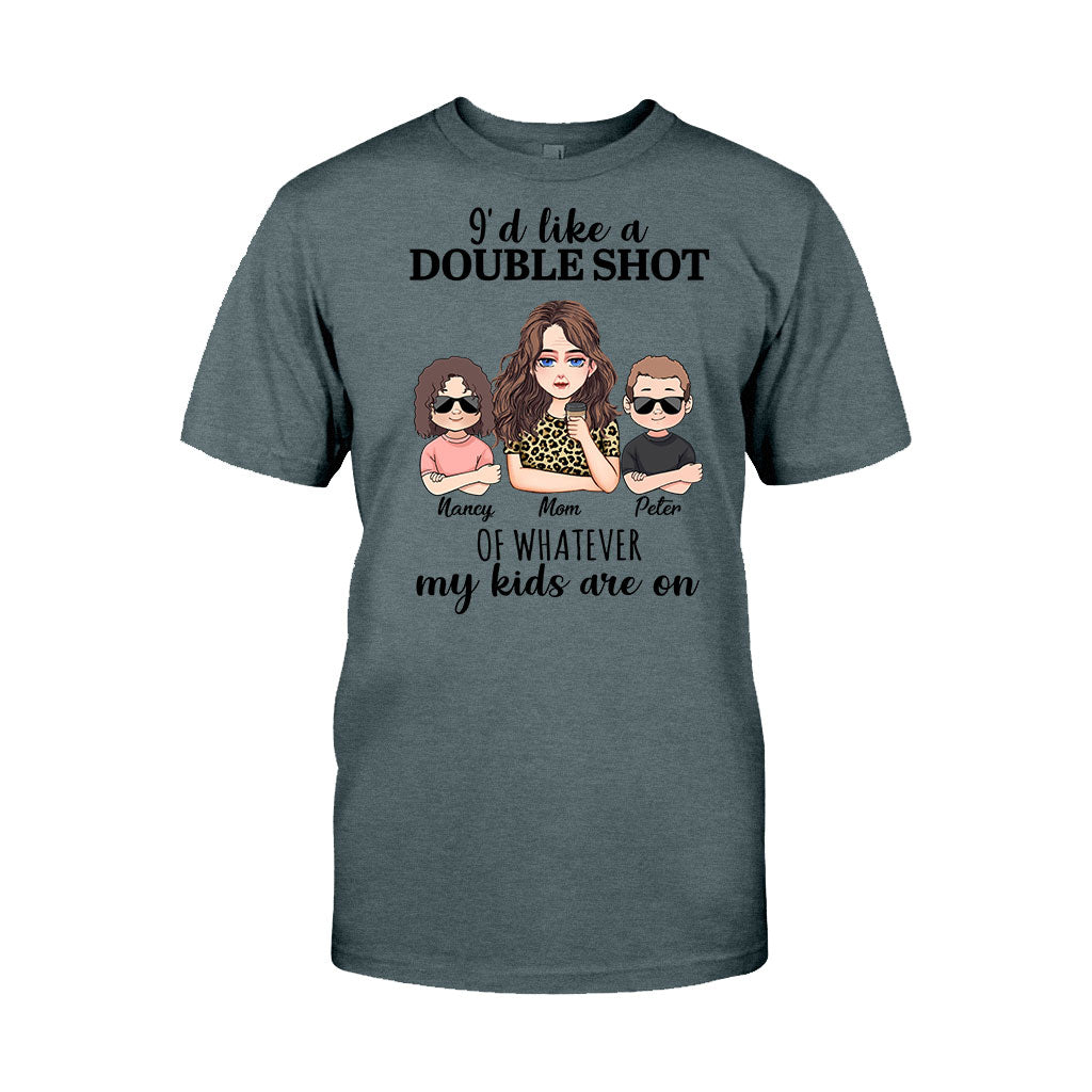 Ich hätte gern einen doppelten Schuss – personalisiertes Muttertags-T-Shirt und Hoodie