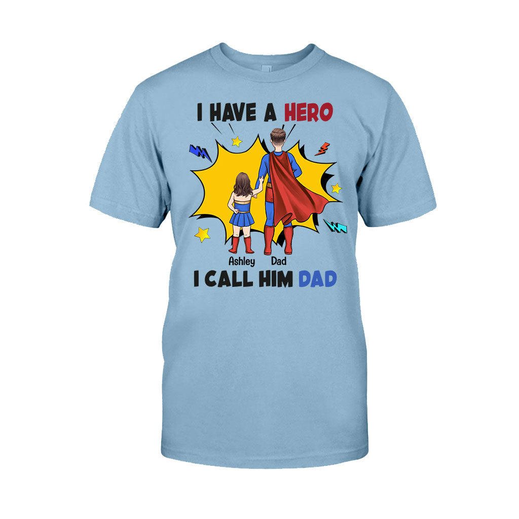 Ich habe einen Helden, ich nenne ihn Papa – personalisiertes Vater-T-Shirt und Hoodie