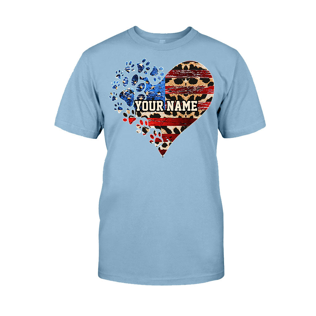 Die Juli-Katzenmama – Personalisiertes Hunde-T-Shirt und Hoodie zum Unabhängigkeitstag