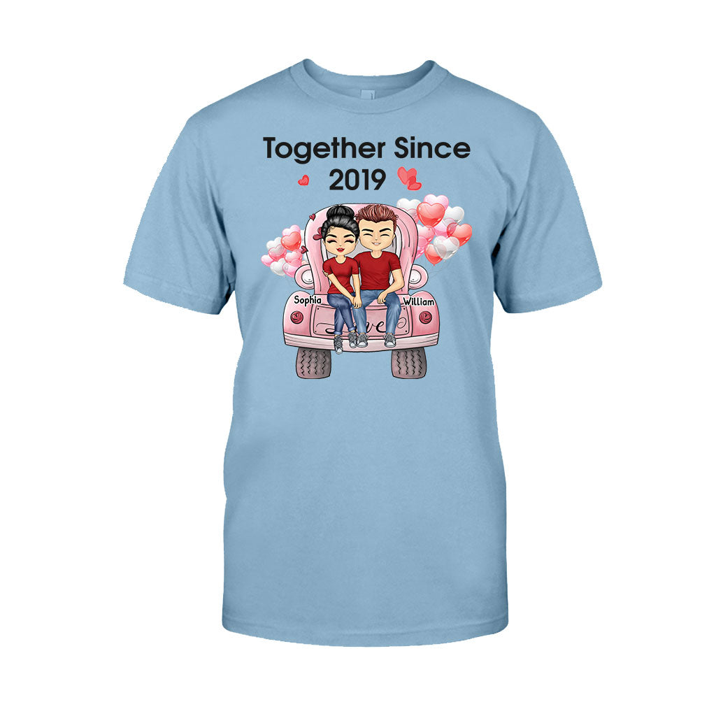 Gemeinsam seit – Personalisiertes Partner-T-Shirt und Hoodie