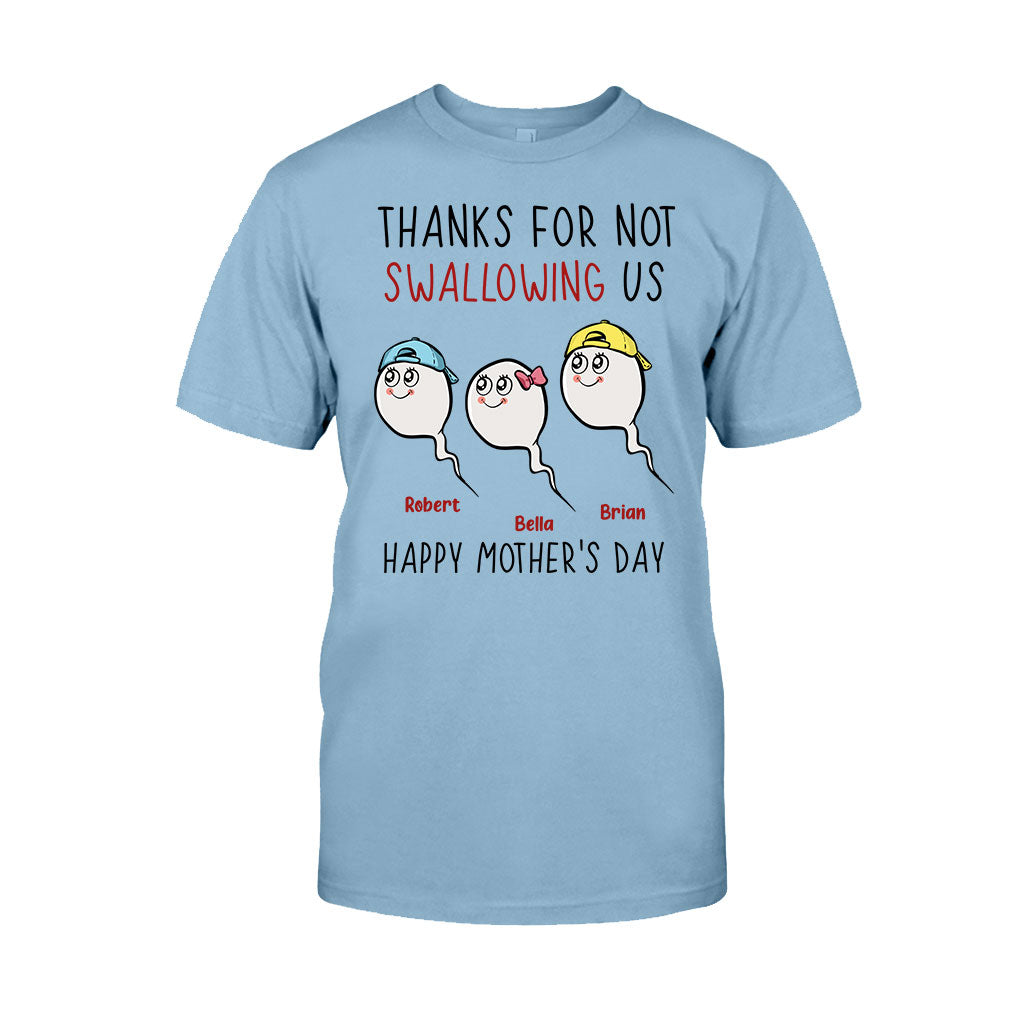 Danke, dass du uns nicht verschluckt hast – Personalisiertes Muttertags-T-Shirt und Hoodie