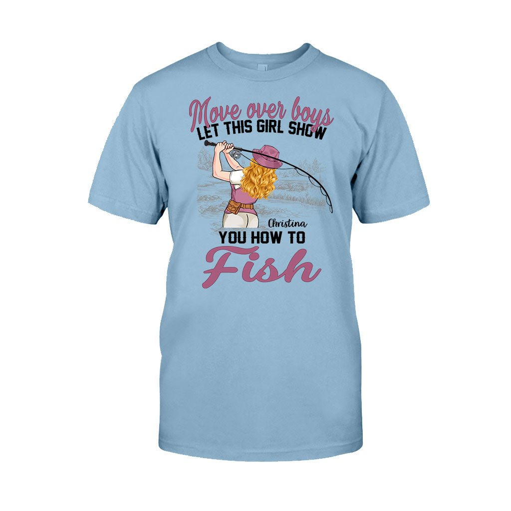 Platz da, Jungs! Dieses Mädchen zeigt euch, wie man angelt – personalisiertes Angel-T-Shirt und Hoodie